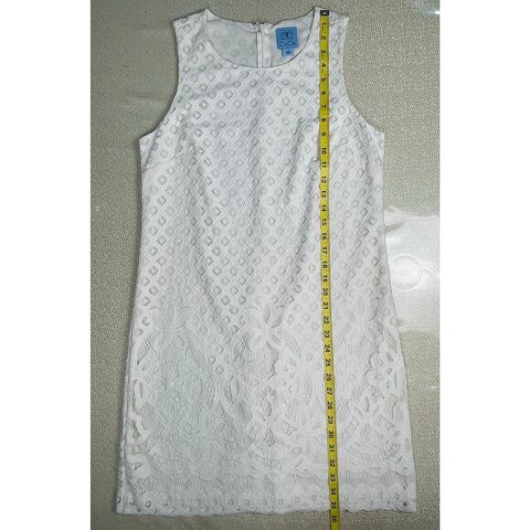 CeCe Cream Lace Sleeveless Shift Dress Size 6 - Picture 7 of 7